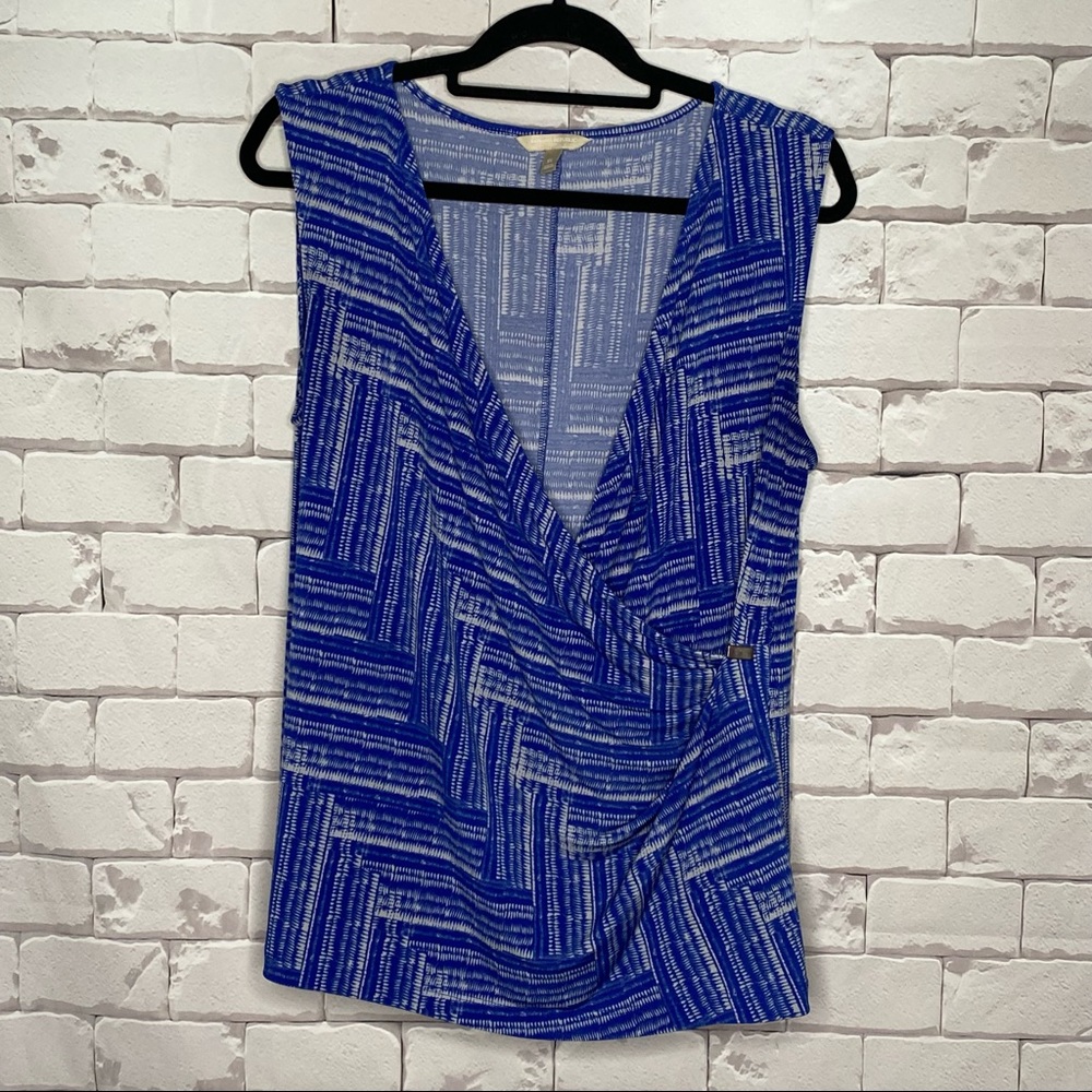 Banana Republic Factory Faux Wrap Top Blue XL